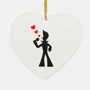 Ornement Cœur En Céramique Lovesinger