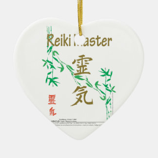 Ornement Cœur En Céramique Maître de Reiki