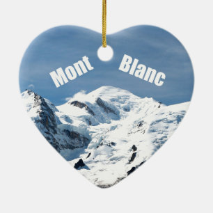 Ornement Cœur En Céramique Mont Blanc Mountain - Magnificent !