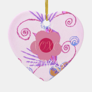 Ornement Cœur En Céramique My Little Princess : Baby Pink Vector Inspirationa