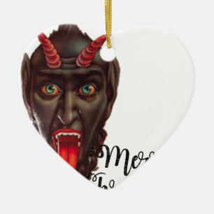 Ornement Cœur En Céramique noël du krampus