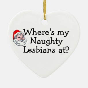 Ornement Cœur En Céramique Noël lesbien