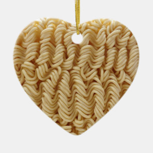 Ornement Cœur En Céramique Nouilles de ramen sèches