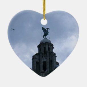 Ornement Cœur En Céramique Oiseau de foie à Liverpool