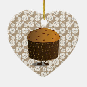 Ornement Cœur En Céramique Panettone de sourire