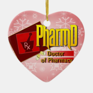 Ornement Cœur En Céramique PharmD Doctor of Pharmacy