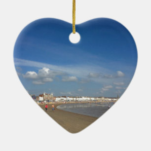 Ornement Cœur En Céramique Plage de Weymouth