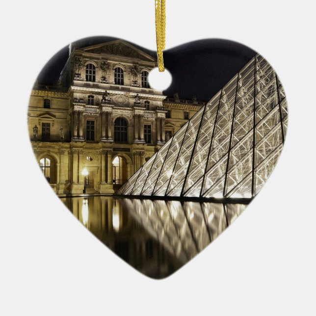 Ornement Cœur En Céramique Pyramide 3 de Louvre (Devant)