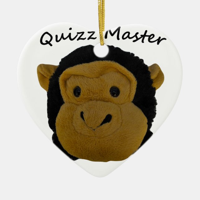 Ornement Cœur En Céramique Quizz Master (Devant)