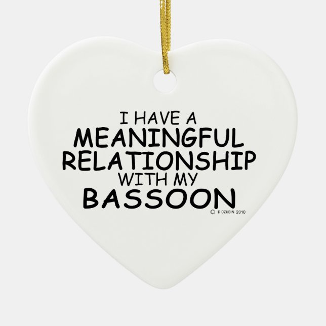 Ornement Cœur En Céramique Relation significative Bassoon (Devant)