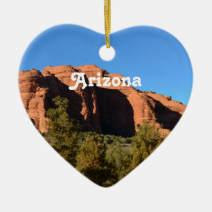 Ornement Cœur En Céramique Roche rouge dans Sedona