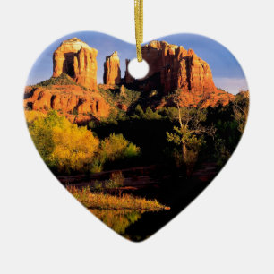 Ornement Cœur En Céramique Roche Sedona de cathédrale de canyon