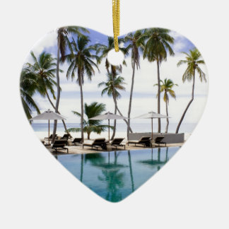 Ornement Cœur En Céramique Salutation de Maldives