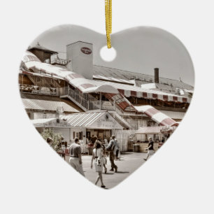 Ornement Cœur En Céramique Saratoga 1864