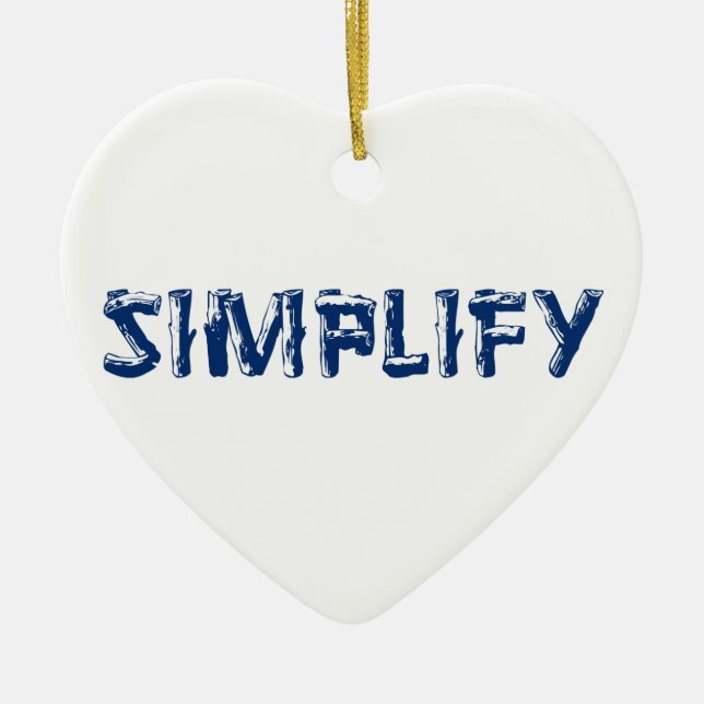 Ornement Cœur En Céramique Simplifier (Devant)