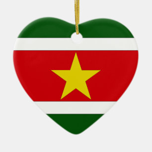 Ornement Cœur En Céramique Suriname