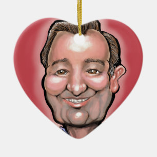 Ornement Cœur En Céramique Ted Cruz