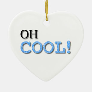 Ornement Cœur En Céramique Texte Cool
