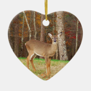 Ornement Cœur En Céramique Un cerf de rêve de chasseur