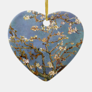 Ornement Cœur En Céramique Van Gogh Almond Blossom