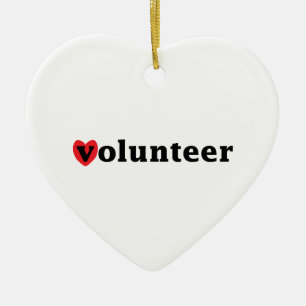 Ornement Cœur En Céramique Volontaire de coeur