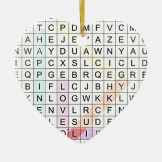 Ornement Cœur En Céramique Word Search