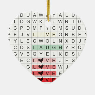 Ornement Cœur En Céramique Word Search Love