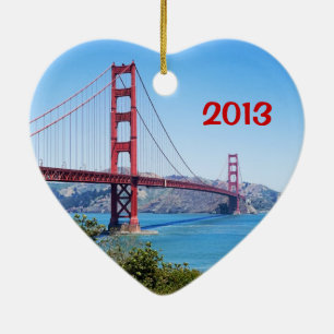 Ornement coeur Golden Gate