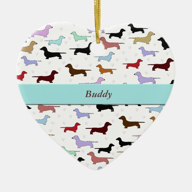 Ornement coloré de teckel (Devant)