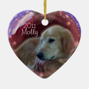 ORNEMENT COMMÉMORATIF DE NOËL DE GOLDEN RETRIEVER