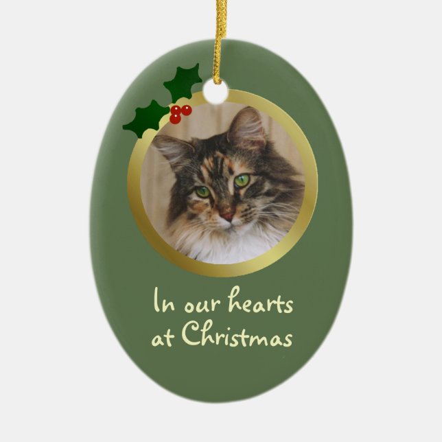Ornement commémoratif de Noël personnalisable (Devant)
