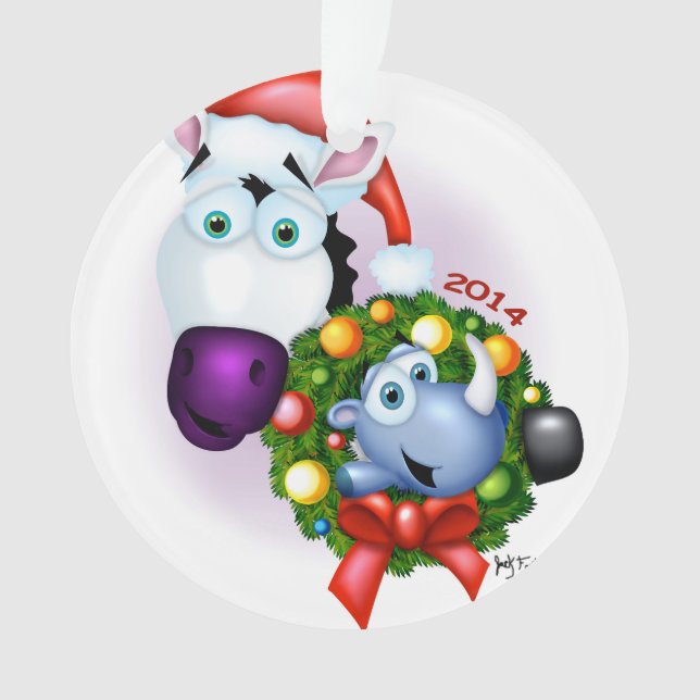 Ornement commémoratif énergique 2014 de Noël (devant)
