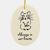 Ornement commémoratif Hamster personnalisé