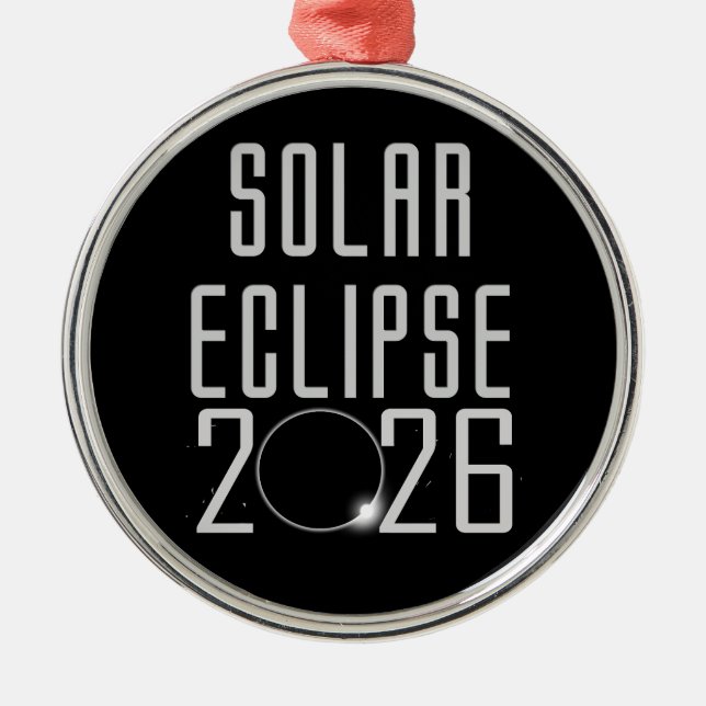 Ornement commémoratif Solaire Eclipse 2026 (Devant)