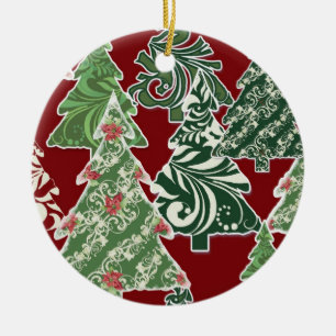 Ornement contemporain d'arbres de Noël