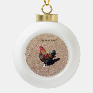 Ornement Coq en or