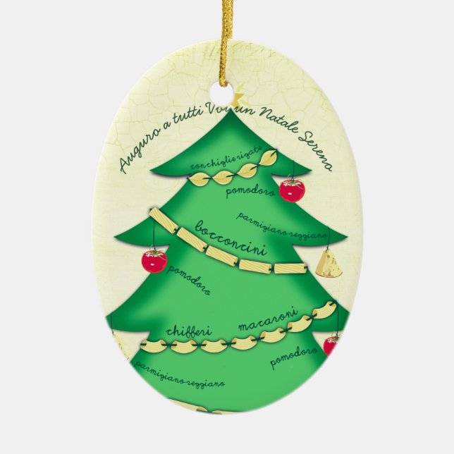 Ornement culinaire de Noël de pâtes italiennes de (Devant)