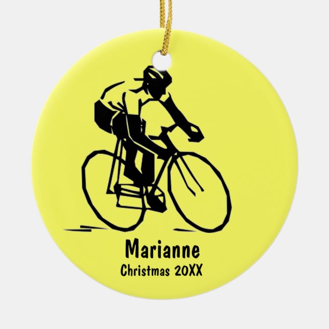 Ornement cycliste personnalisé (Devant)