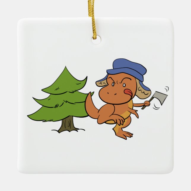 Ornement d'achats d'arbre de Noël de T. Rex (Devant)