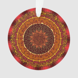 Ornement d'acrylique de mandala du feu