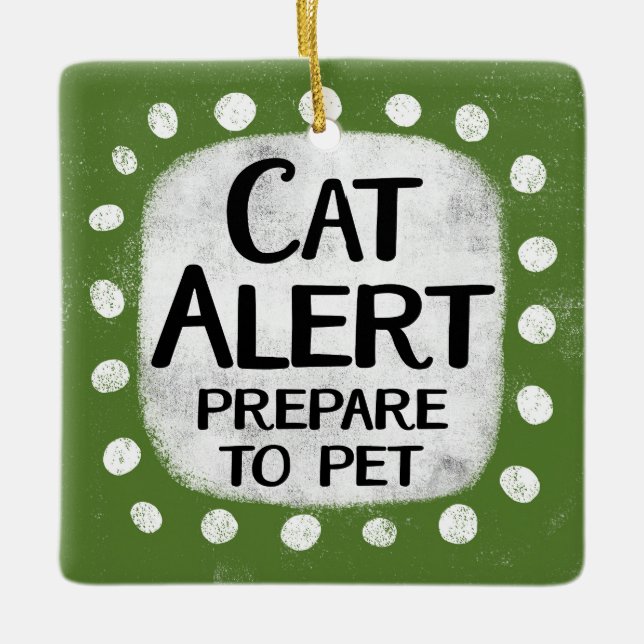 Ornement d'alerte de chat (Devant)