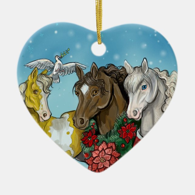 Ornement d'amant de Horses~horse de vacances (Devant)