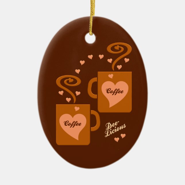 Ornement d'amants de café, personnaliser (Devant)