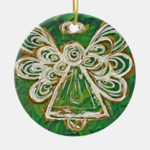 Ornement d'ange vert
