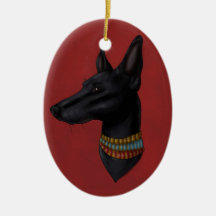 Ornement d'Anubis de rouge cramoisi