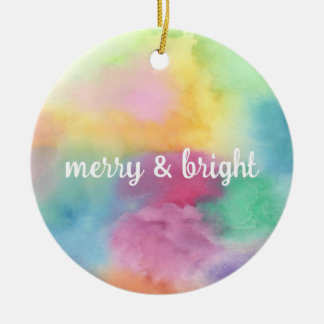 Ornement d'aquarelle Joyeux et lumineux arc-en-cie