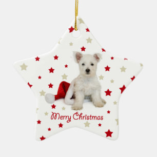 Ornement d'arbre de Noël de chiot de Westie