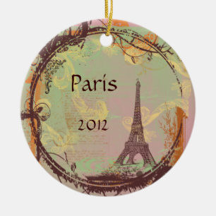Ornement d'arbre de Noël de la Tour Eiffel