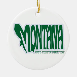 Ornement d'arbre de Noël de l'état du Montana
