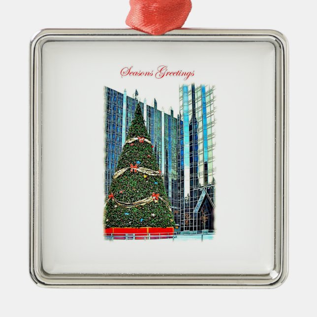 Ornement d'arbre de Noël de Pittsburgh (Devant)